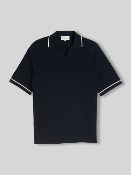 Tom Tailor Koszulka polo z czystej bawełny o wyglądzie dzianiny, krój regular fit Granatowy 2
