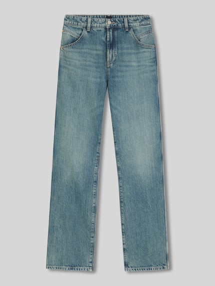 BOSS Orange Loose Fit Jeans aus Baumwoll-Lyocell-Mix Modell 'ADA' Blau 2
