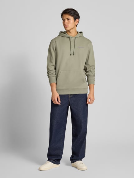 Tommy Jeans Relaxed Fit Hoodie aus reiner Baumwolle Oliv 1