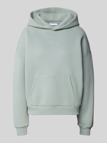 REVIEW Hoodie mit Label-Stitching Bleu 2