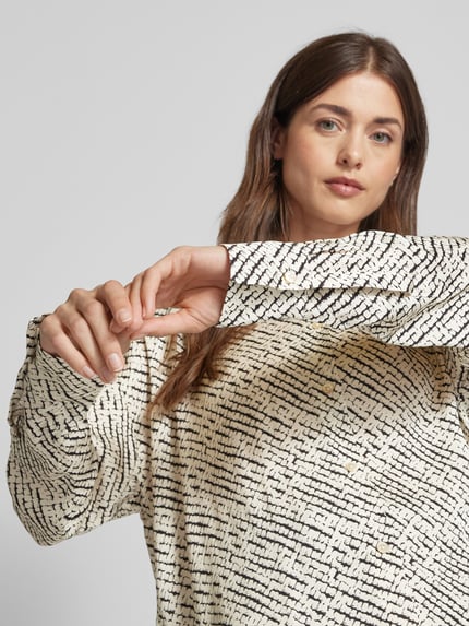 DRYKORN Overhemdblouse van viscose, model 'CLOELIA' Ecru - 3