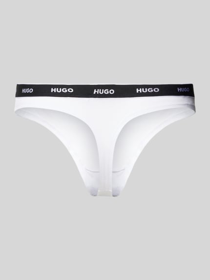 HUGO Stringi z dodatkiem streczu w zestawie 3 szt. Czerwony 3