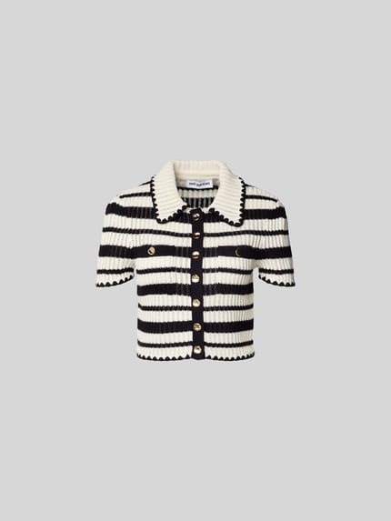 Kurtka z dzianiny z listwą guzikową Shop The Look MANNEQUINE