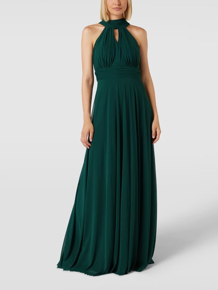 TROYDEN COLLECTION Abendkleid in Maxilänge mit Taillenpasse Smaragd 1