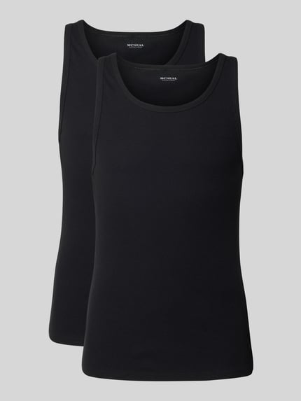 MCNEAL Tanktop in Ripp-Optik mit Rundhalsausschnitt Black 1