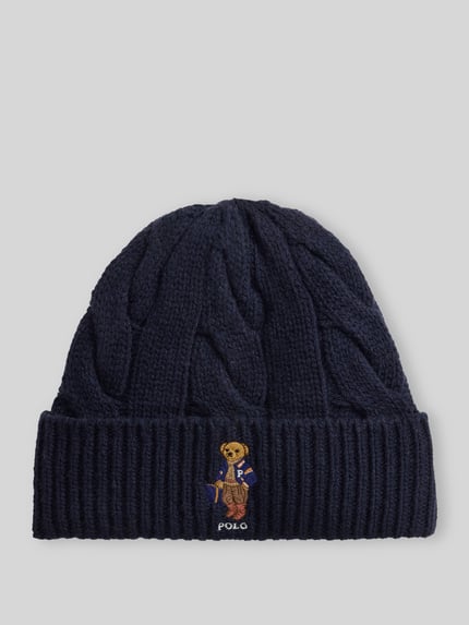 Polo Ralph Lauren Strickmütze aus Woll-Mix Modell 'F26 BR BEANI' Marine 1