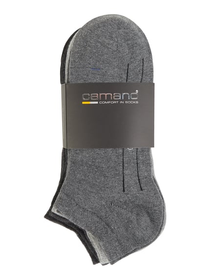 camano Sneakersocken mit Rippenbündchen im 7er-Pack Modell 'Soft' Hellgrau 2