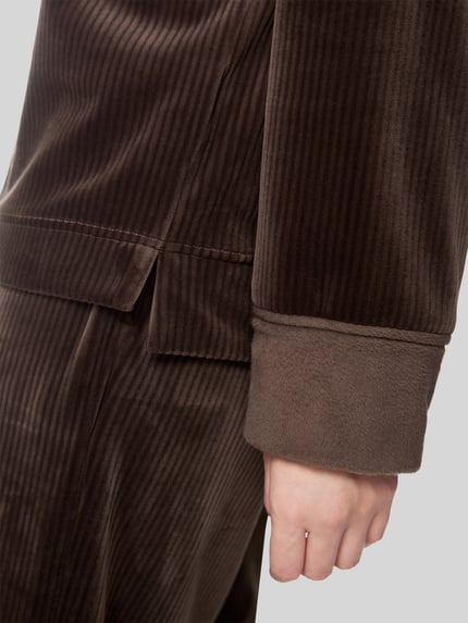 Marc Cain Sweatshirt mit Stehkragen-Zugband SPORTS E Dunkelbraun 6