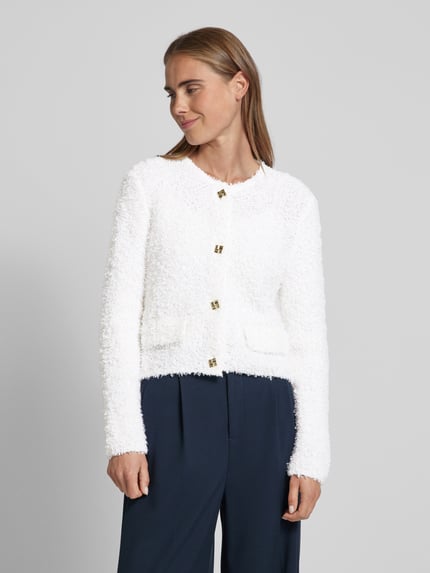 Marc Cain Gebreid jack met structuurmotief Offwhite - 4