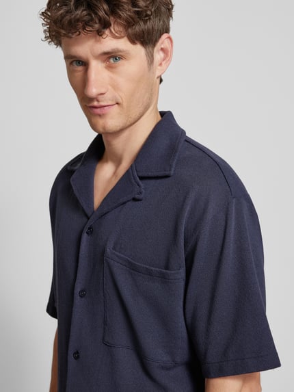 GABBA Regular Fit Freizeithemd mit Brusttasche Modell 'Lopez' Marine 3