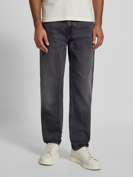 Tommy Hilfiger Jeansy o kroju tapered fit z czystej bawełny Ciemnoszary 4