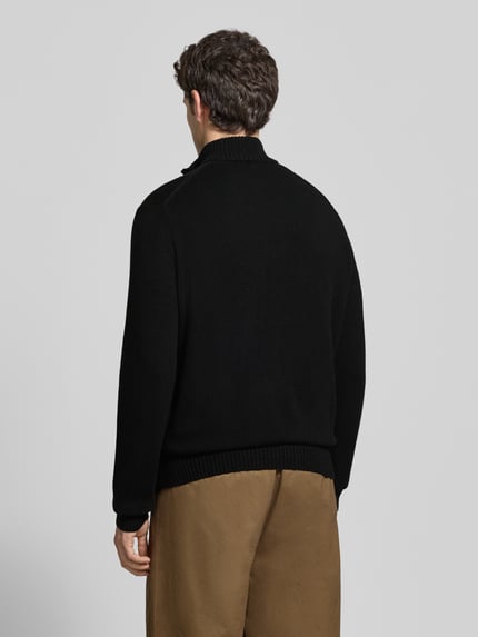 Lacoste Troyer aus Wolle mit Logo-Patch Black 5