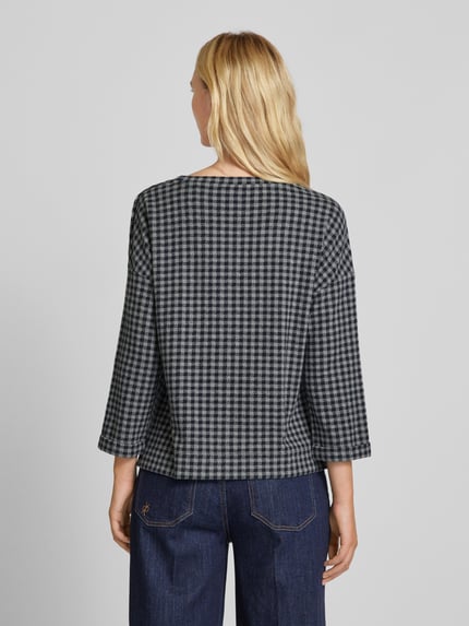 Tom Tailor Regular Fit Sweatshirt mit 3/4-Arm und Knopf-Detail Dunkelgrau 5