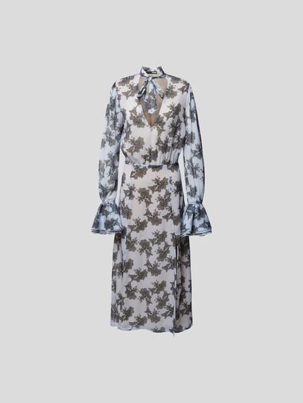 ROTATE Maxi-jurk met all-over bloemenmotief Lichtblauw - 2