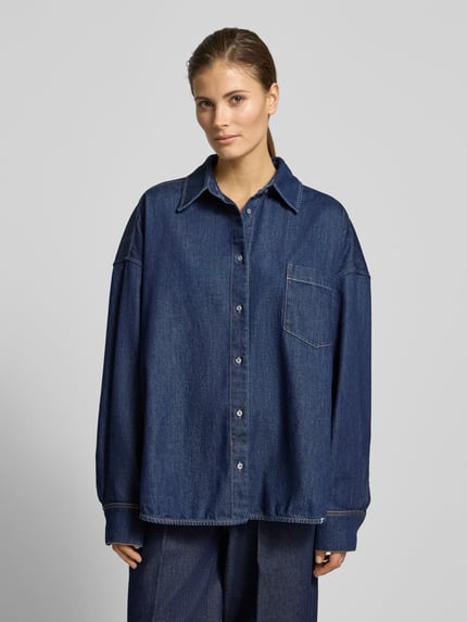 Weekend Max Mara Relaxed fit jeansblouse van puur katoen model 'FOGGIA' Donkerblauw - 4