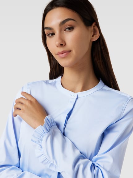 MOS MOSH Blouse met opstaande kraag, model 'Mattie' Lichtblauw - 3