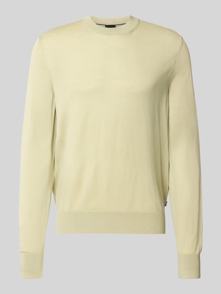 Regular Fit Pullover aus reiner Schurwolle Modell 'H-Leno' Shop The Look MANNEQUINE