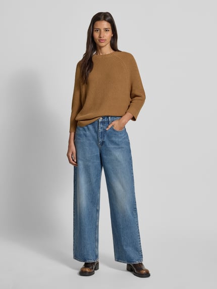 Smith and Soul Gebreide pullover met raglanmouwen en ronde hals Beige - 1