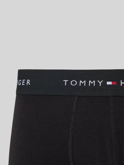 Produktfoto, Pants aus Baumwoll-Mix im 3er-Pack von Tommy Hilfiger, efekt: jednolity kolor, krój skinny fit, z napisem z logo, ściągacz: elastyczny, wielopak: 3 szt., wykończenie materiału: mieszanka bawełny