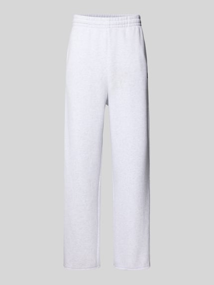 Produktfoto, Straight Leg Sweatpants mit elastischem Bund van KARL KANI, lichtgrijs katoenmix, met achterzak, binnenbeenlengte maat M 39 cm