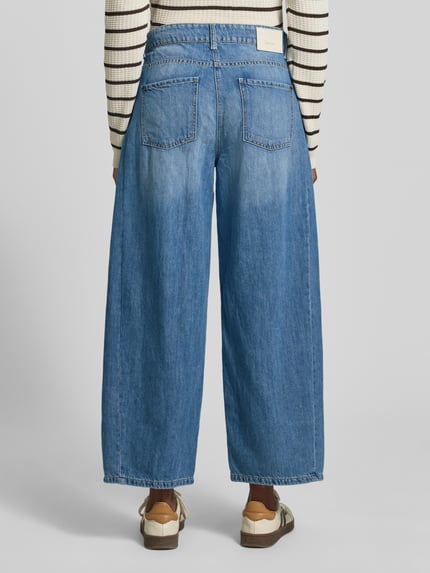 CAMBIO Barrel Jeans aus Baumwoll-Leinen-Mix Modell 'ORIA' Jeansblau 5