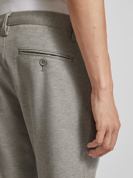 ONLY & SONS Tapered fit broek met knoop- en ritssluiting, model 'MARK' Beige - 3