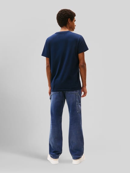 Tommy Jeans t-shirt o kroju slim fit z czystej bawełny Ciemnoniebieski 5