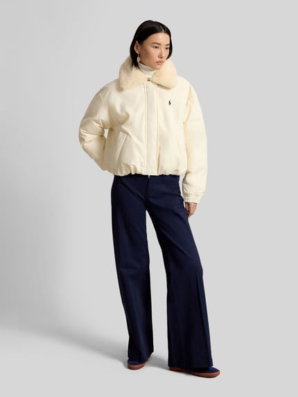 Polo Ralph Lauren Bomberka z odpinanym kołnierzem ze sztucznego futra Beżowy 1