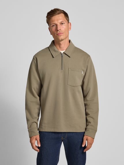 Wood Wood Regular Fit Poloshirt mit Brusttasche Modell 'Andrew' Hellbraun 4