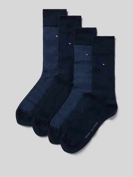 Tommy Hilfiger Socken mit Logo-Detail im 4er-Pack Marine 1