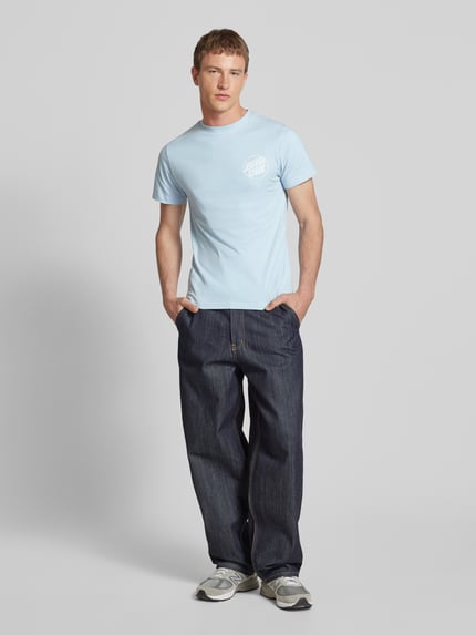 Santa Cruz T-Shirt mit Label-Print Hellblau 1