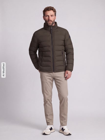 Strellson Regular Fit Steppjacke mit Stehkragen Modell 'MODENA FUSED' Oliv 1