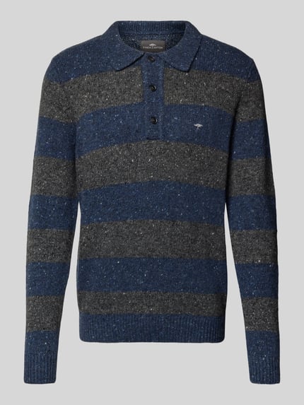 Fynch-Hatton Gebreide pullover met polokraag Marineblauw - 2