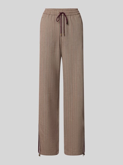 wide fit broek met viscose Shop The Look MANNEQUINE