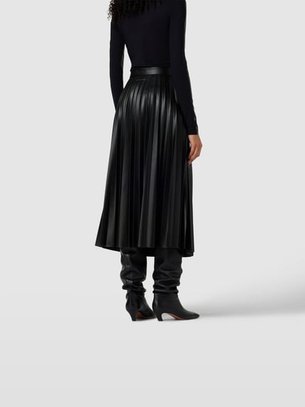 MM6 Maison Margiela Spódnica midi w skórzanym wyglądzie Czarny 5