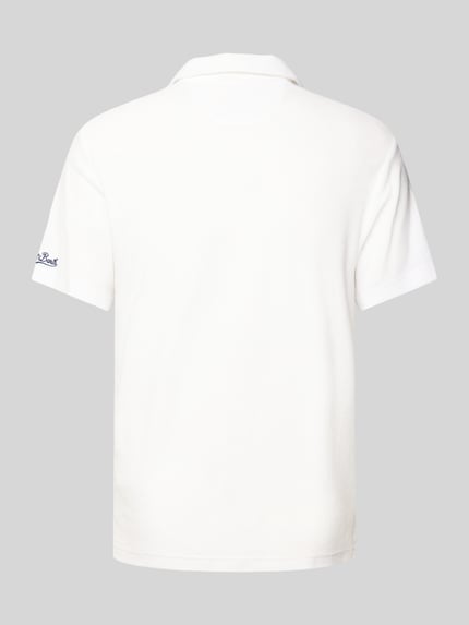 MC2 Saint Barth Slim Fit Poloshirt mit V-Ausschnitt Modell 'JEREMY - TERRY' Weiss 3