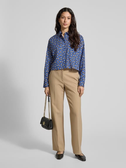 Weekend Max Mara Regular fit blouse met overhemdkraag, model 'RAGTIME' Donkerblauw - 1