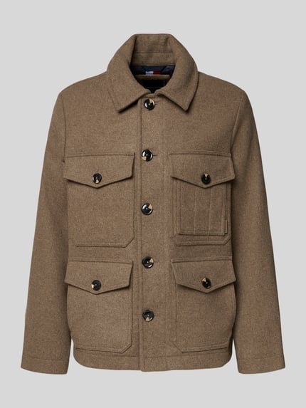 Tommy Hilfiger Kurtka o kroju regular fit z mieszanki wełny Szarobrązowy 2