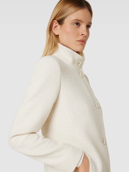 FUCHS SCHMITT Mantel mit Strukturmuster Offwhite 3