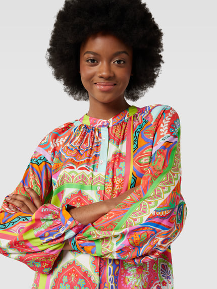 Tonno & Panna Blouse met paisleymotief, model 'Birteton' Felroze - 3