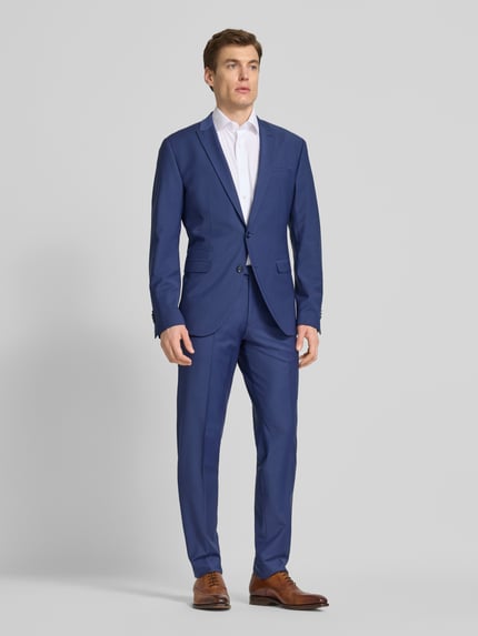 CINQUE slim fit 2-knoops colbert met scheerwol model 'Castello' Koningsblauw - 1