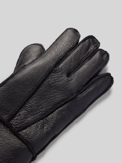 FI.NE Handchoenen van pure lamswol Zwart - 3