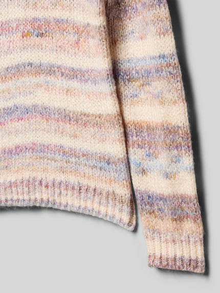 s.Oliver RED LABEL Sweter z dzianiny o kroju regular fit ze wzorem na całej powierzchni Écru 2