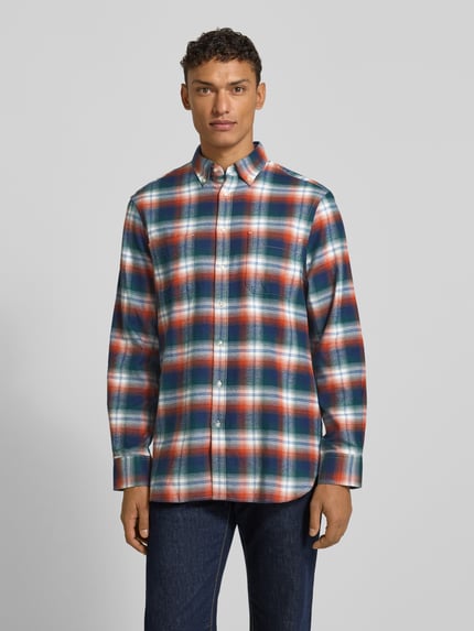 Christian Berg Men Regular Fit Freizeithemd mit Button-Down-Kragen Kupfer 4