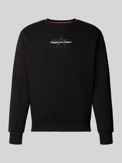 Regular Fit Sweatshirt aus Baumwoll-Mix mit Label-Detail Shop The Look MANNEQUINE