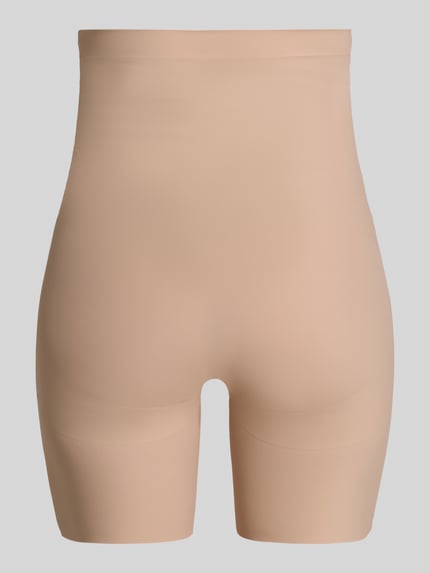 Produktfoto, beige Slim Fit Bermuda im High-Waist-Design von MAGIC Bodyfashion, elastische materiaalmix, structuurpatroon