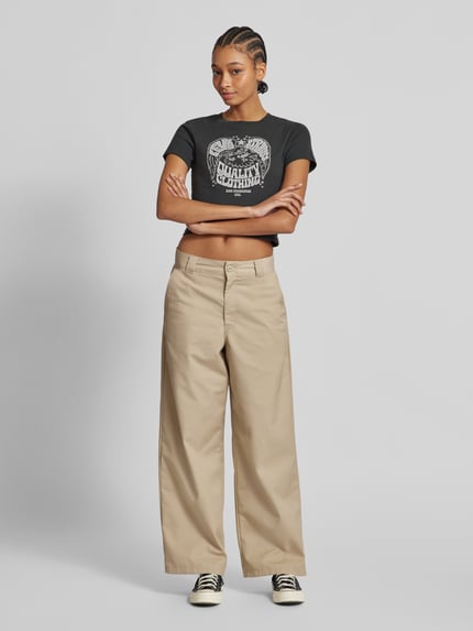 Levi's® T-shirt z prążkowanym okrągłym dekoltem Czarny 1