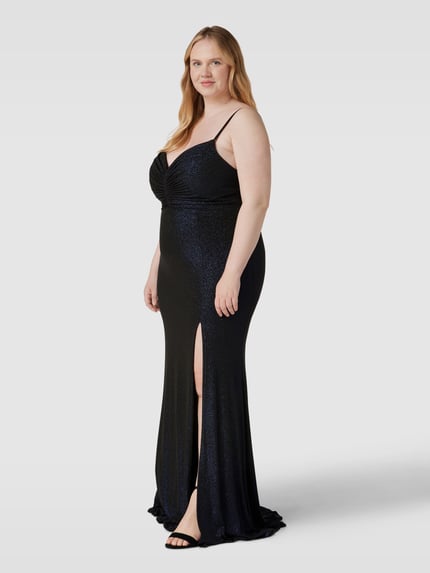 My Mascara Curves PLUS SIZE Abendkleid mit Herz-Ausschnitt Black 1