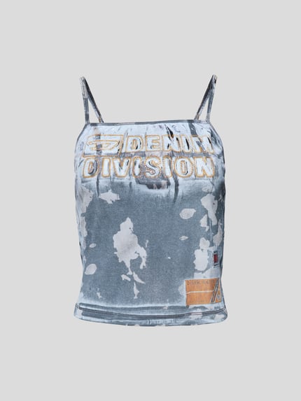 Diesel Top in denim-look Lichtgrijs - 2