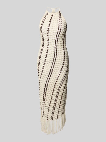 LeGer Strickkleid mit Lochmuster Offwhite 2